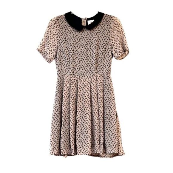 Vintage Equestrian Chiffon Horse Mini Dress S - Picture 6 of 6